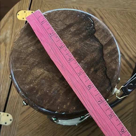 Vintage Floral Embroidered Raffia & Wooden Barrel Bag ~ Bags By Whidby Inc. - Picture 14 of 14